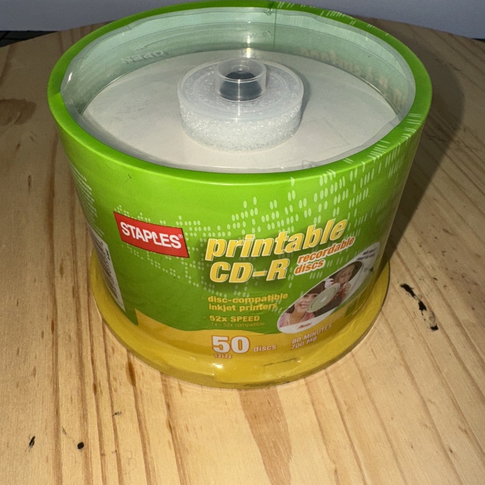 CD-R Recordable‎ 50 Discs 80 Min 700MB Capacity 52X Speed, NEW SEALED